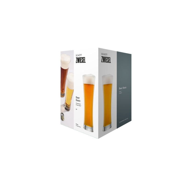 Schott Zwiesel Beer Basic, szklanka do piwa typu witbier 50 cl z podziałką – 4 sztuki