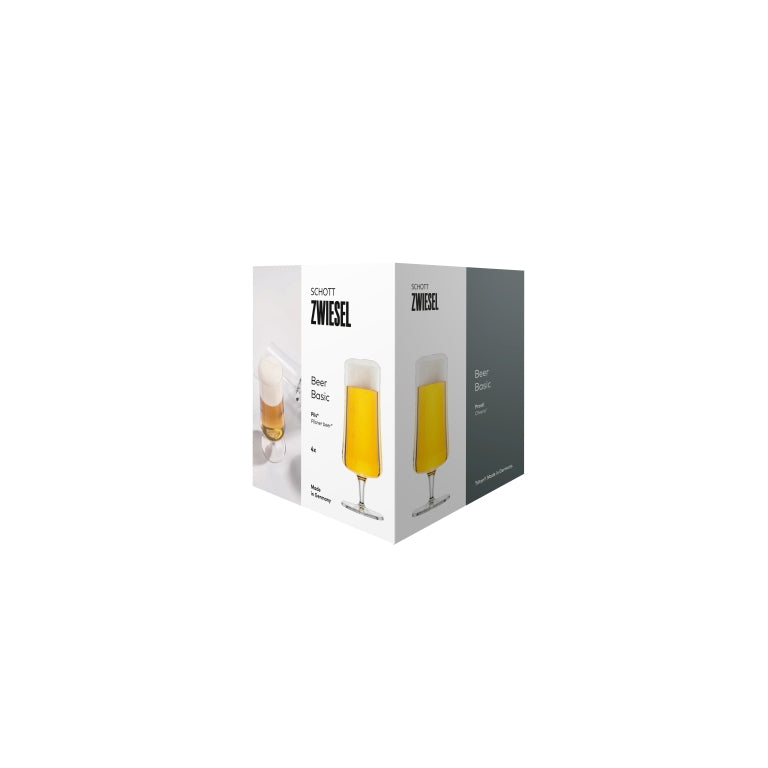 Schott Zwiesel Beer Basic Pils, szklanka do piwa 30 cl z podziałką – 4 sztuki