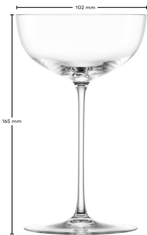 Duże kieliszki koktajlowe Zwiesel Glas Tone 24,6 cl z punktem do musowania – 4 sztuki