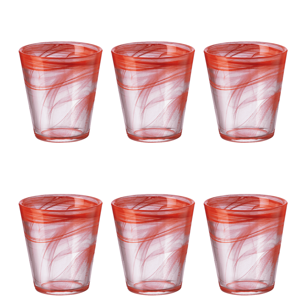 Bormioli Rocco Capri Tumbler 37 Cl Rood - 6 Stuks - Glazen.nl