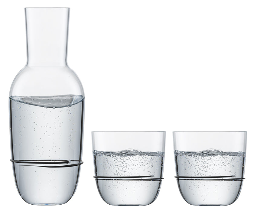Zwiesel Glas Aura set decanter with 2 tumblers Black - 3 pieces