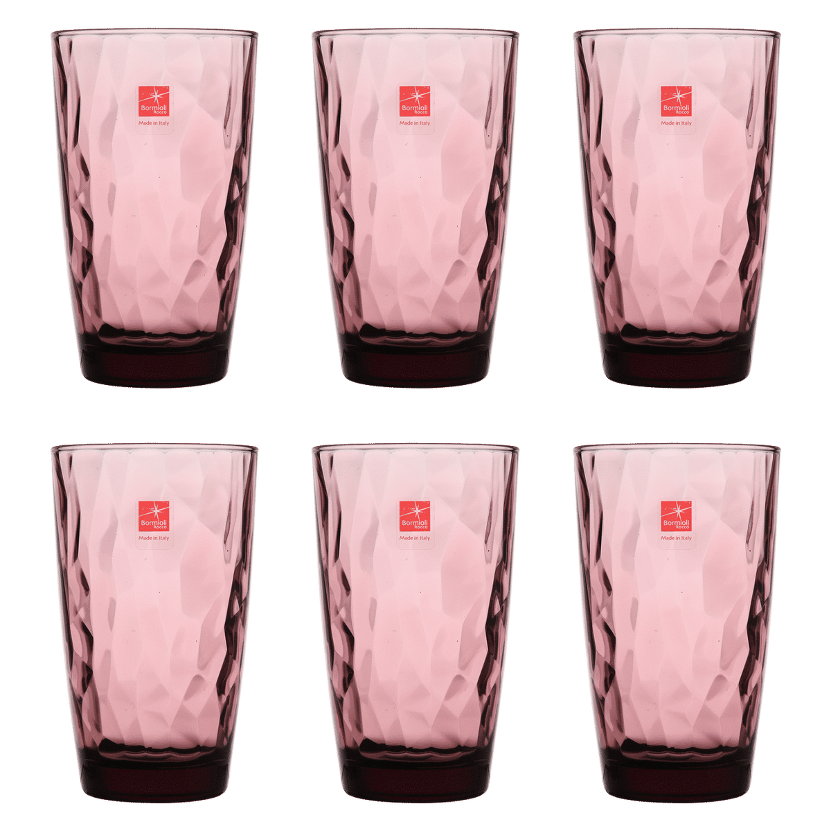 Bormioli Rocco Diamond Longdrinkglas 47 Cl Paars - 6 Stuks - Glazen.nl