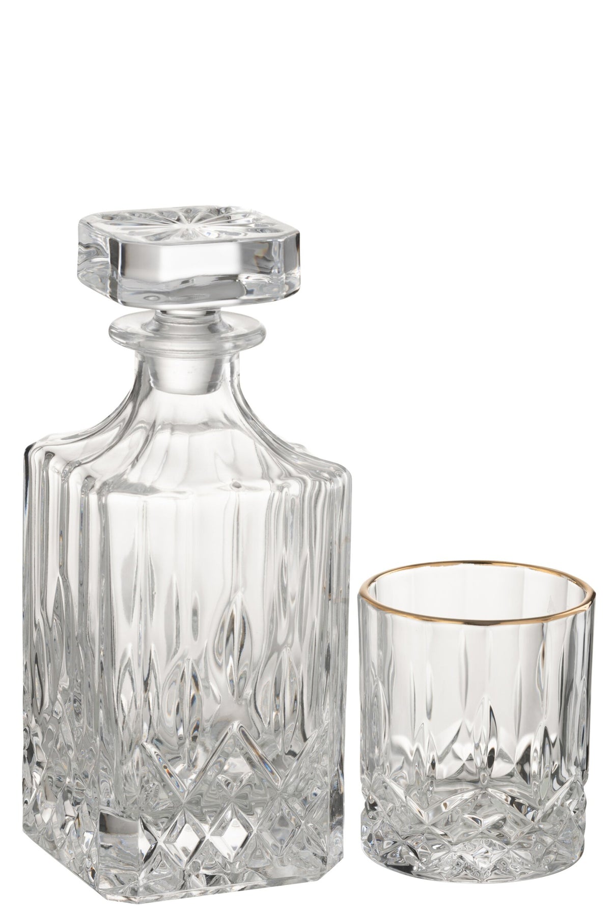 J-Line Franco Water Glass 32 cl Gold/Transparent