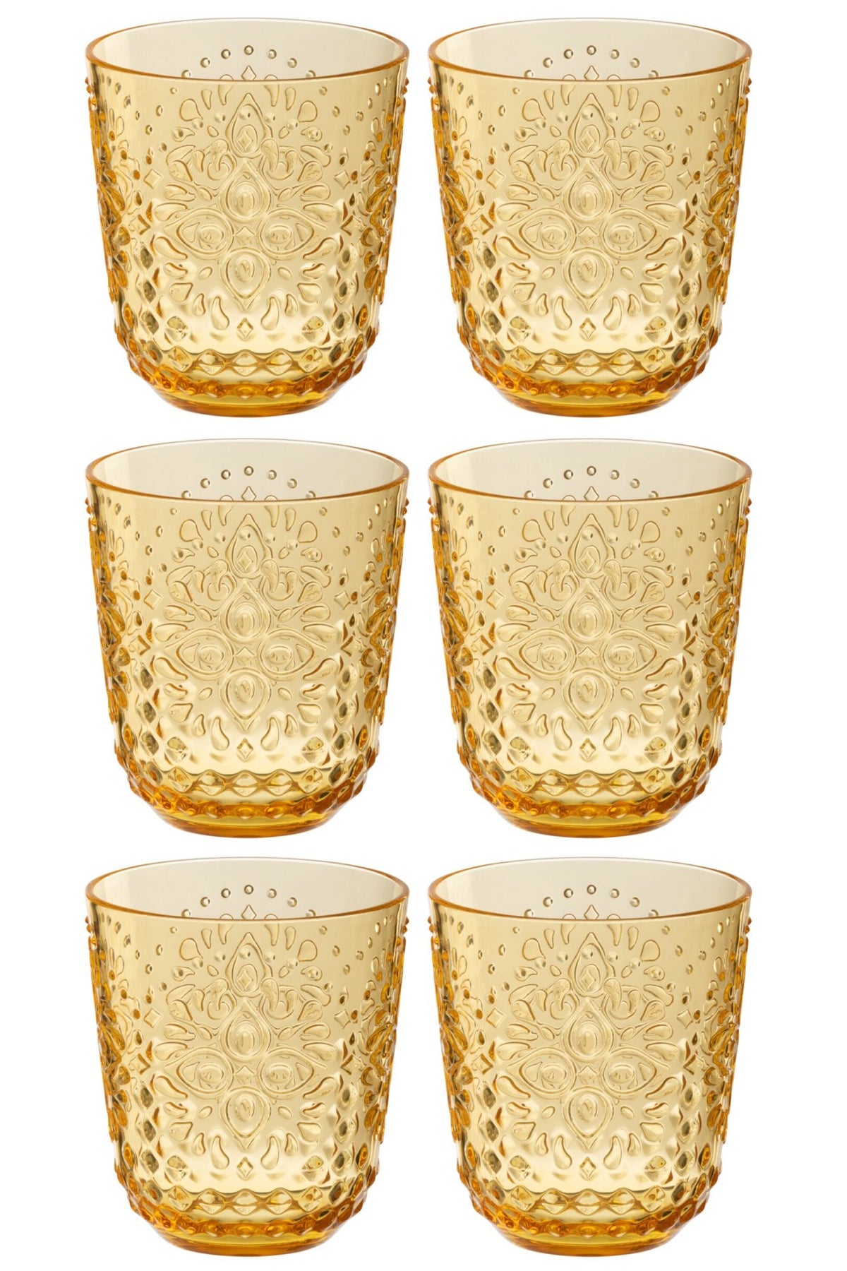 J-Line szklanki do wody 47,3 cl, nietłukące, żółte – 6 sztuk