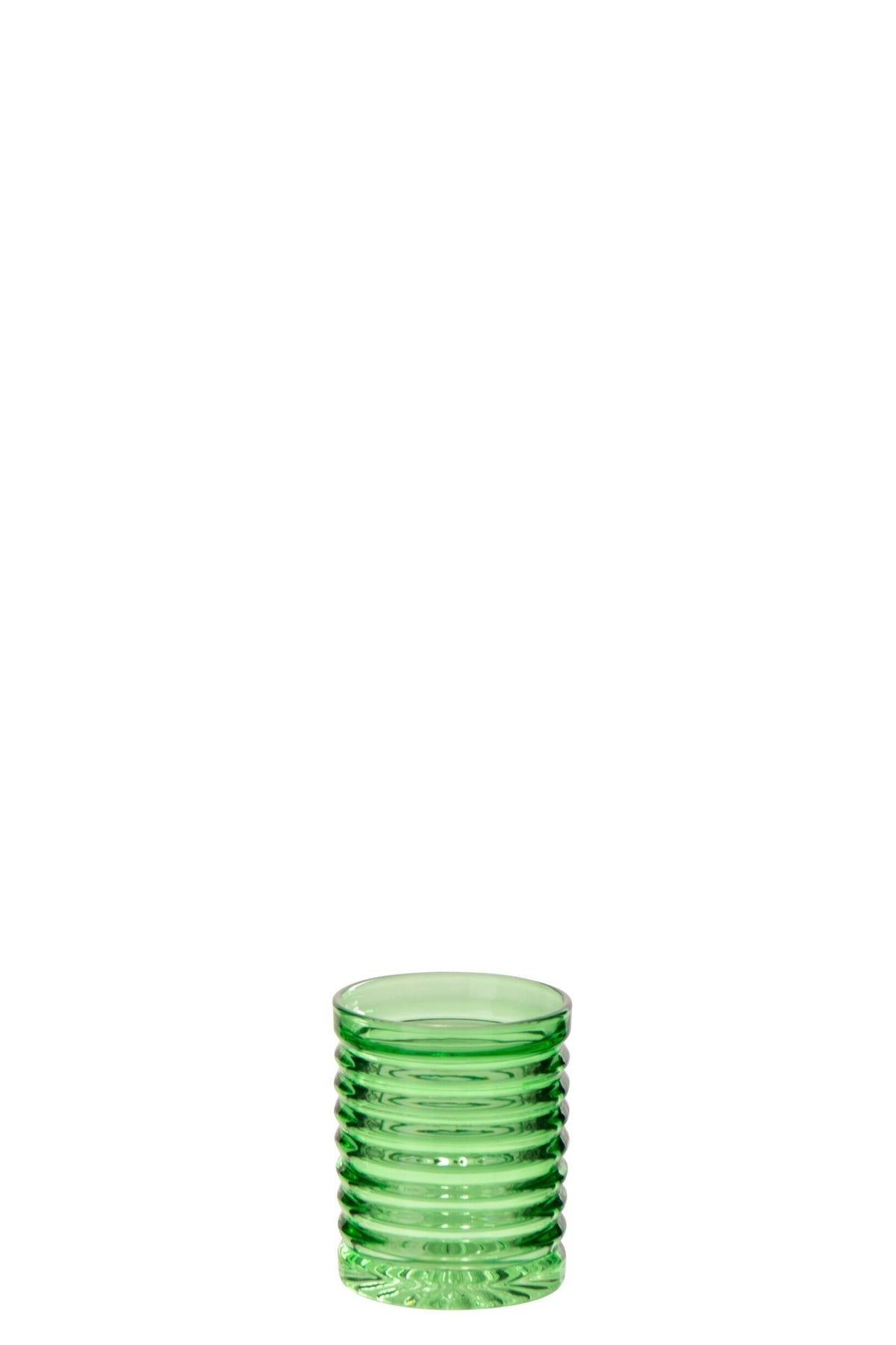 J-Line Ribbed Green Water Glass, 28 cl