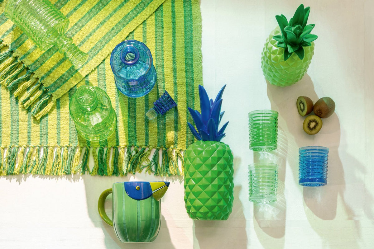 Szklanka wodna J-Line 28 cl, żebrowana, kobaltowoniebieska