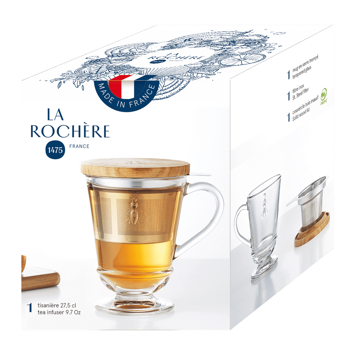 La Rochère Abeille Theeset 27,5 cl - Glazen.nl