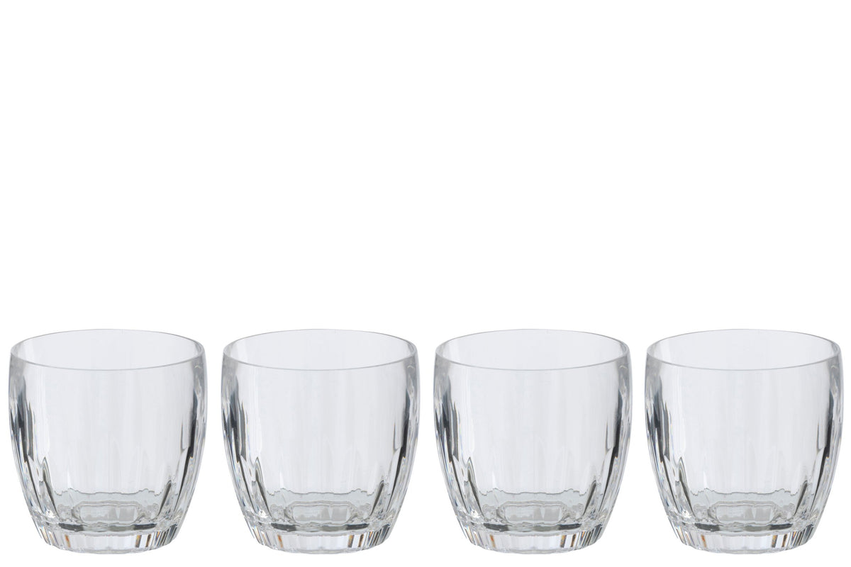 J-Line Acrylic Water Glass 43.2 cl Transparent – 4 Pieces