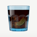 Szklanki niskie Bormioli Rocco Rock Bar 27 cl, niebieskie – 6 sztuk