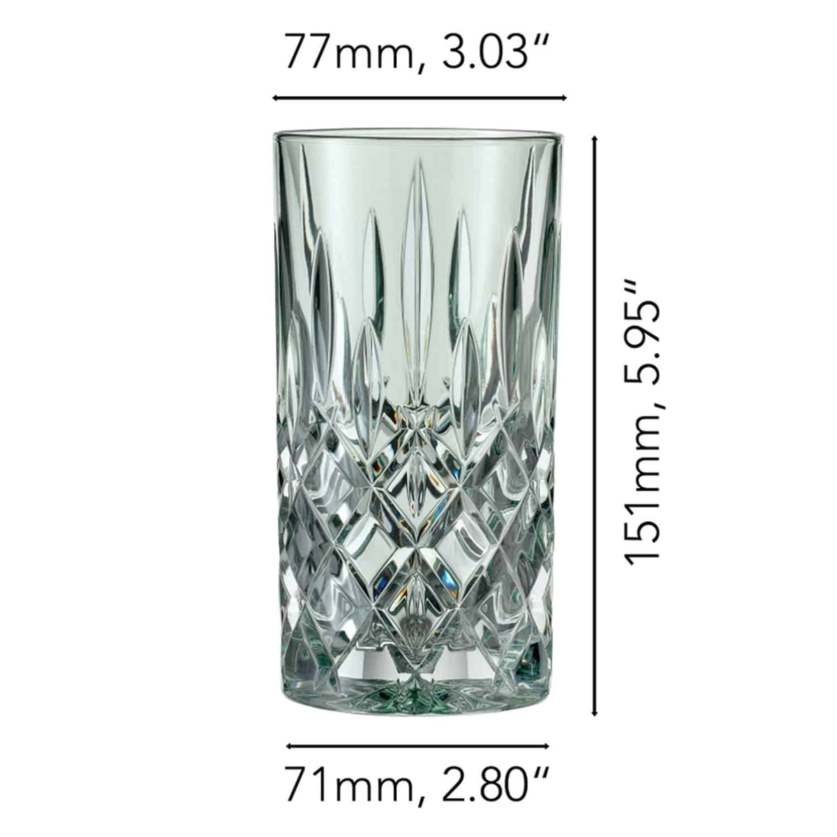 Nachtmann Noblesse Longdrinkglas 39,5 Cl Groen - 2 Stuks - Glazen.nl