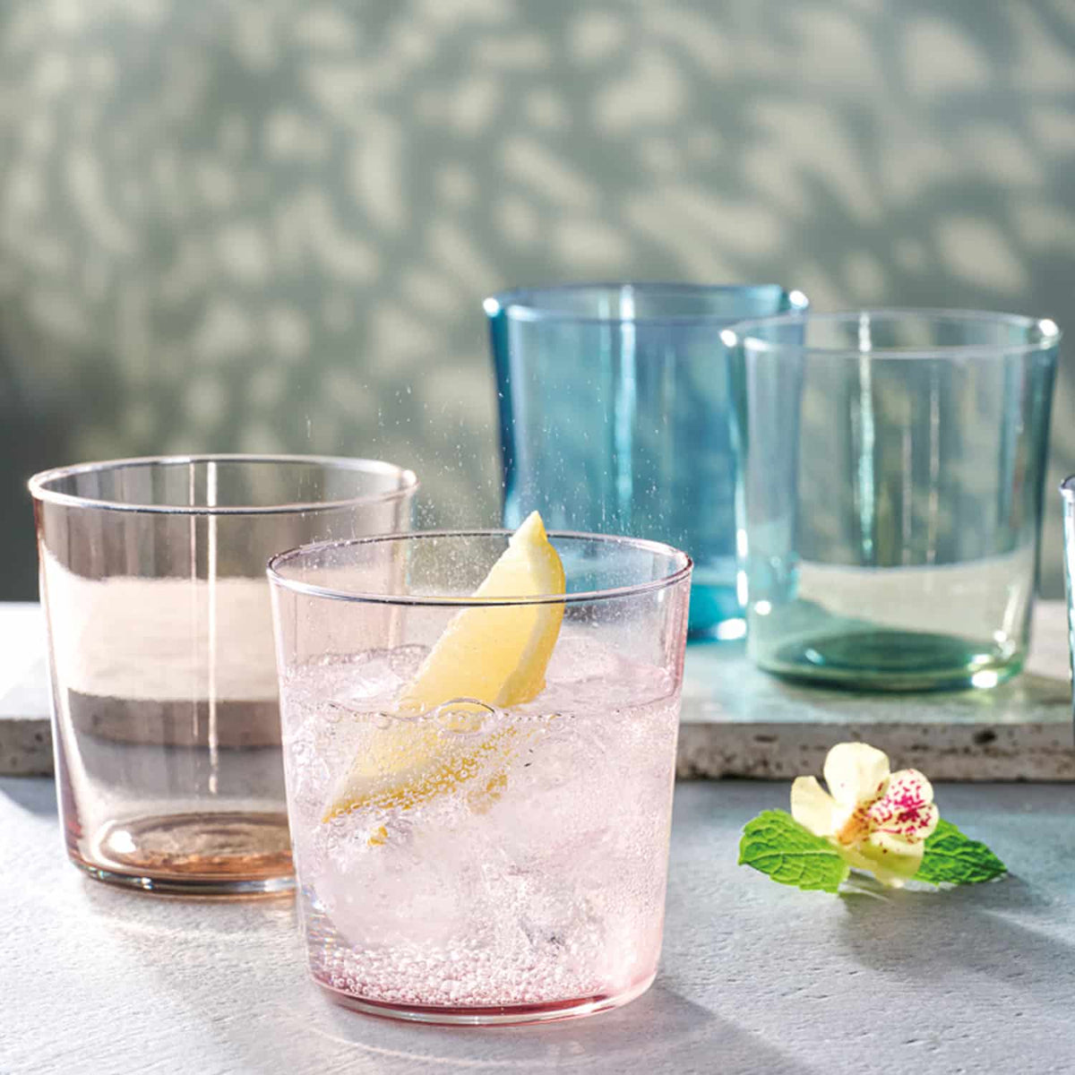 Onis Cidra Tumbler 37 Cl Blauw - 6 Stuks - Glazen.nl