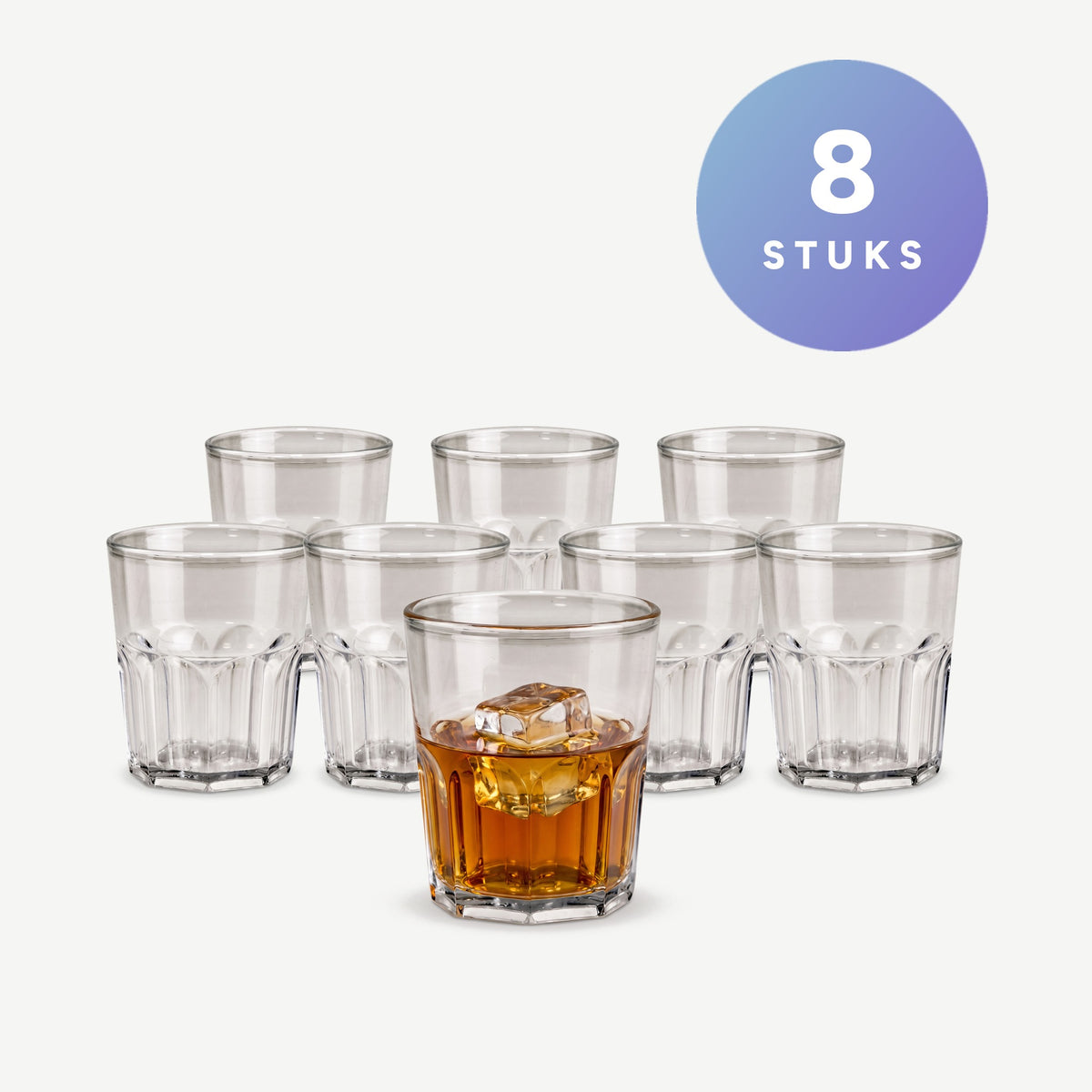 Set van 8 stuks Bar Professional Minidrink Onbreekbaar Glas 16 Cl