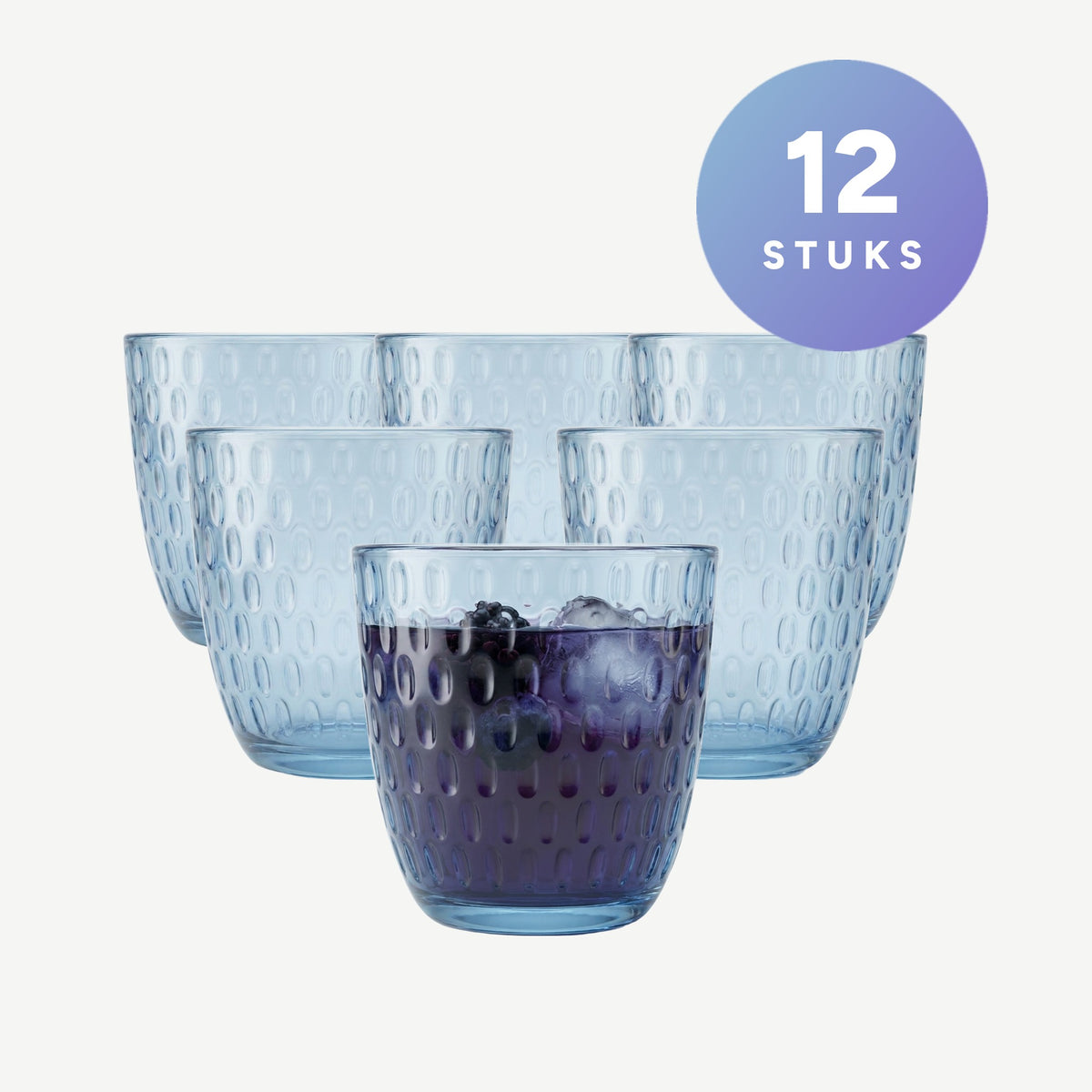 Set van 12 stuks Bormioli Rocco Slot Tumbler 29 Cl Blauw