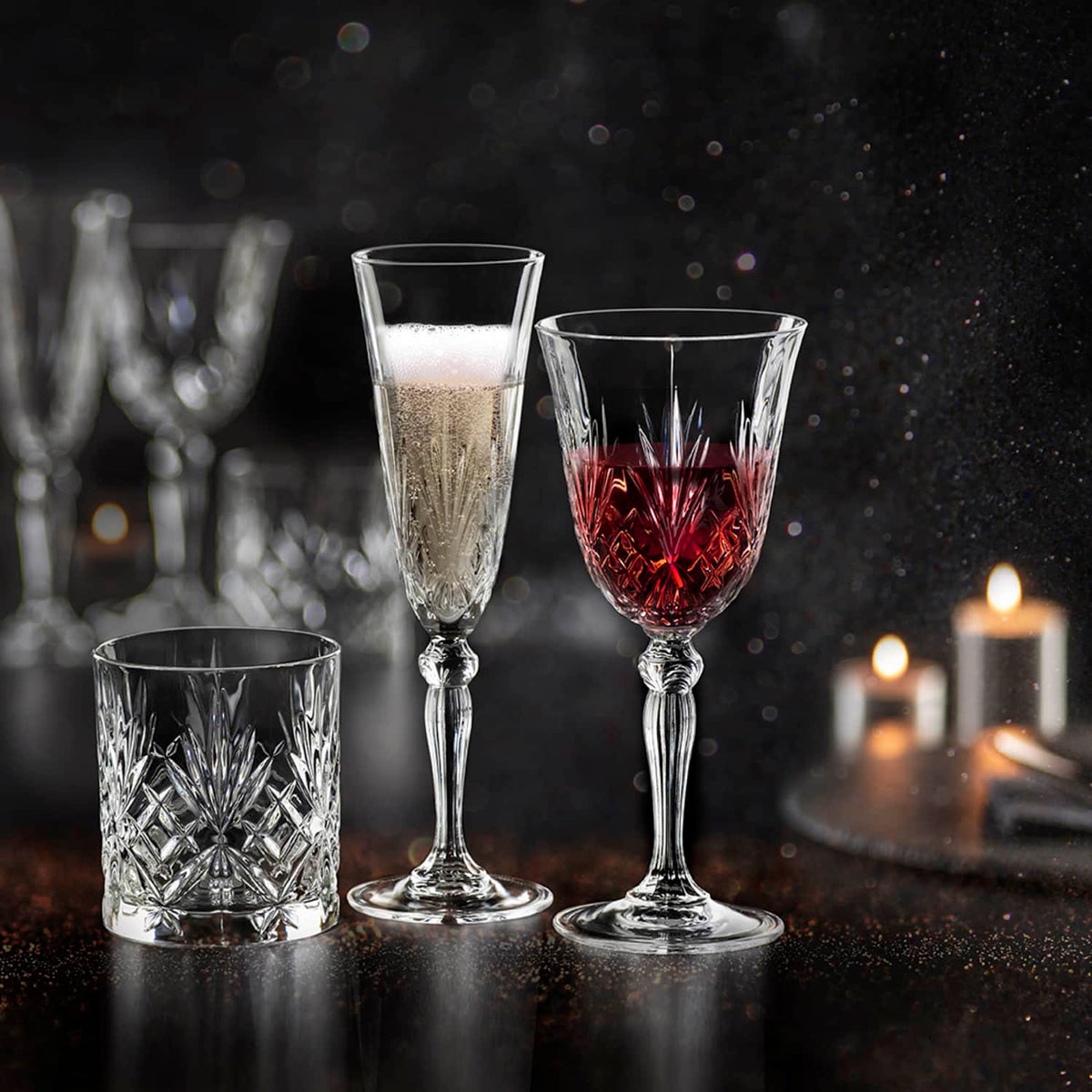 RCR Melodia Glazenset 18 - Delig (Wijnglazen - Champagneglazen - Tumblers) - Glazen.nl