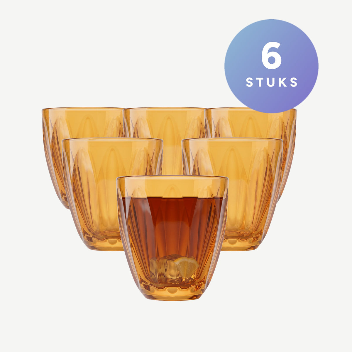 Set van de La Rochère Lily Tumbler 25 Cl Oranje - 6 Stuks