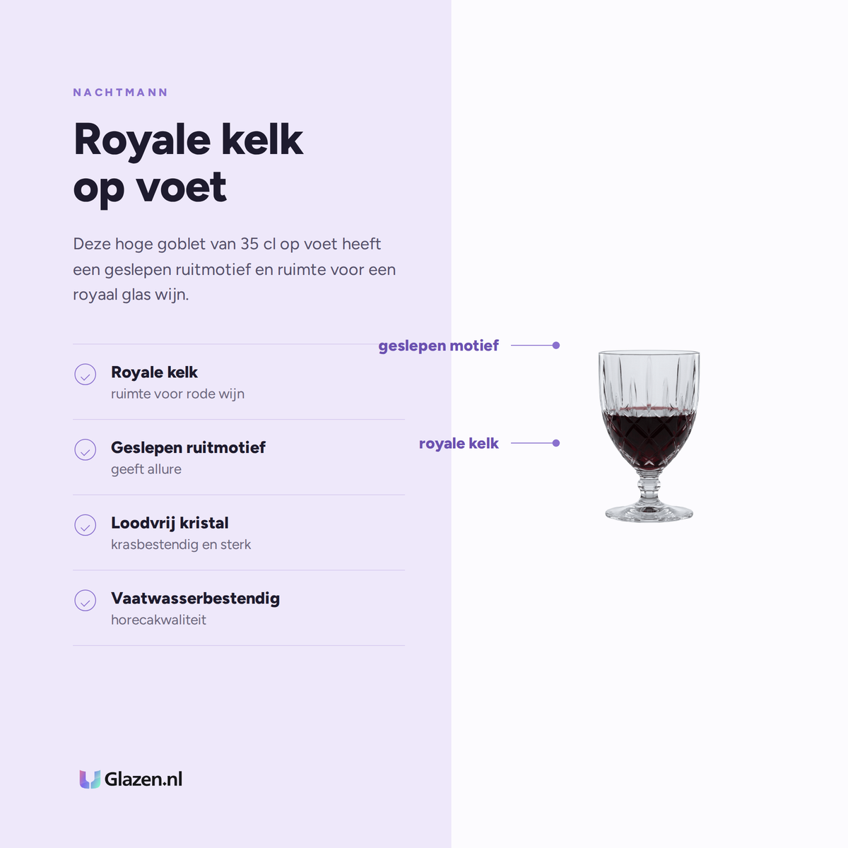 Eigenschappen van Nachtmann Noblesse Goblet 35 Cl Hoog