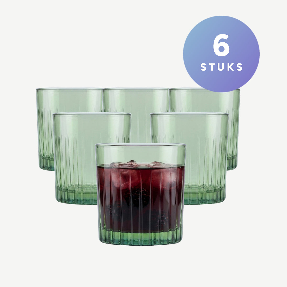 Set van zes RCR Gipsy Tumblers 36 Cl Groen