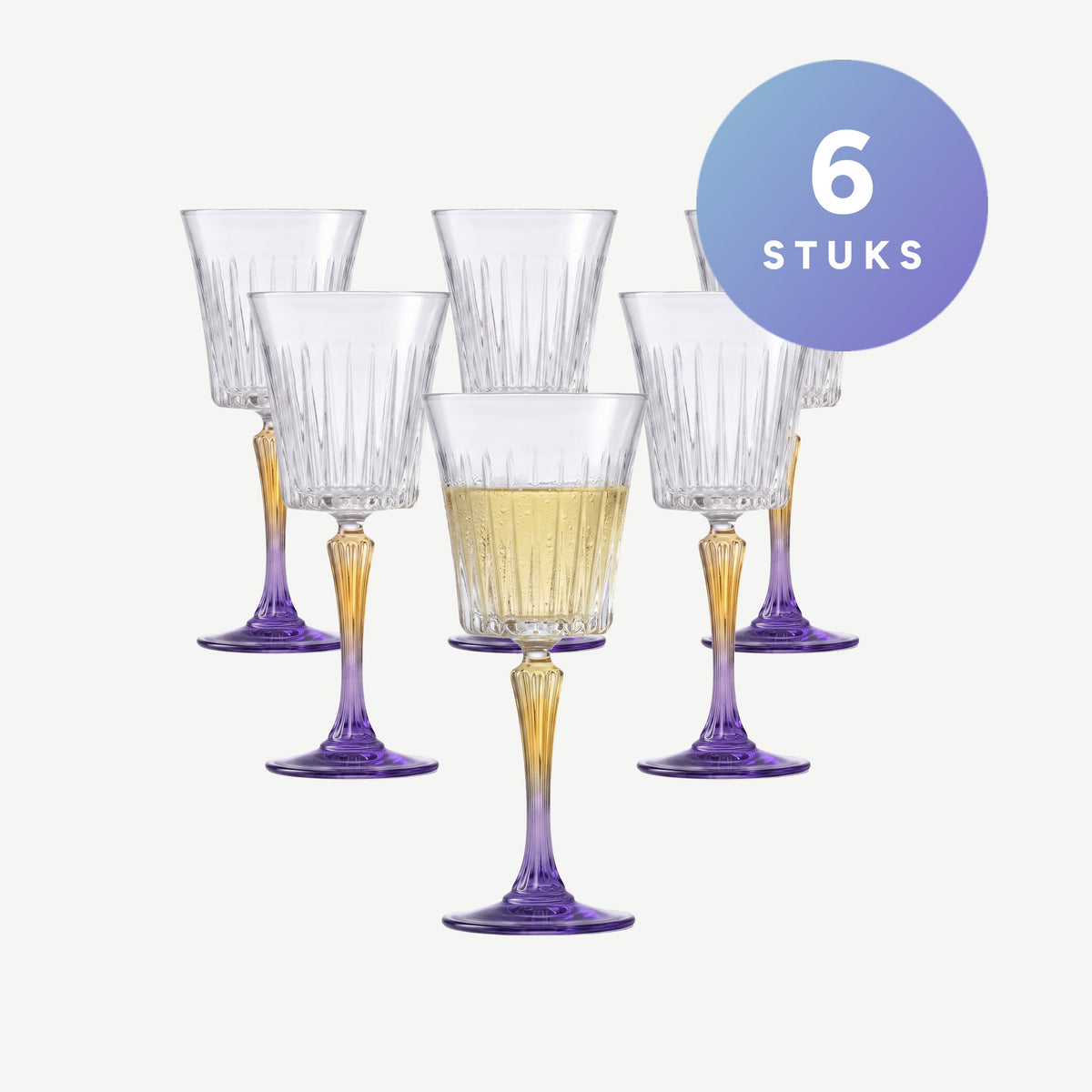 RCR Gipsy Wijnglas 30 Cl Assorti - 6 Stuks, setbeeld met 6 stuks