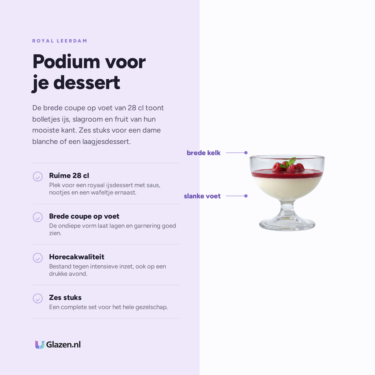 Eigenschappen van Royal Leerdam Fun 4 Food Ijscoupe 28 Cl Primavera - 6 Stuks