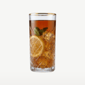 Pasabahce Timeless szklanki typu long drink 29,5 cl ze złotym rantem – 4 sztuki