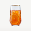 Eclat Ultime, szklanki long drink 40 cl ze złotym rantem – 4 sztuki