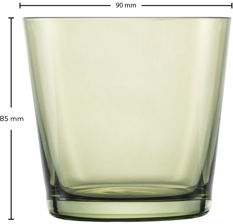 Zwiesel Glas Together szklanki do wody 36,7 cl, oliwkowozielone – 4 sztuki