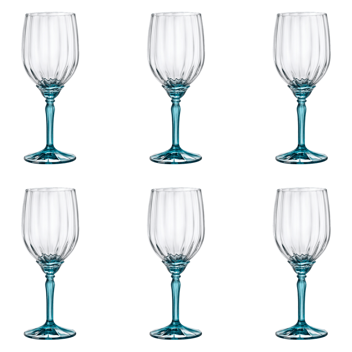 Bormioli Rocco Florian Wijnglas 38 Cl Blauw - 4 Stuks - Glazen.nl