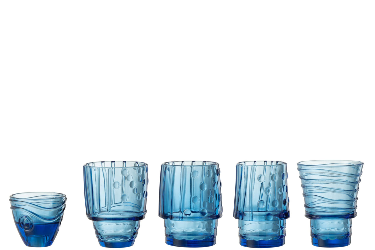 J-Line Tall Blue Coupe Glass