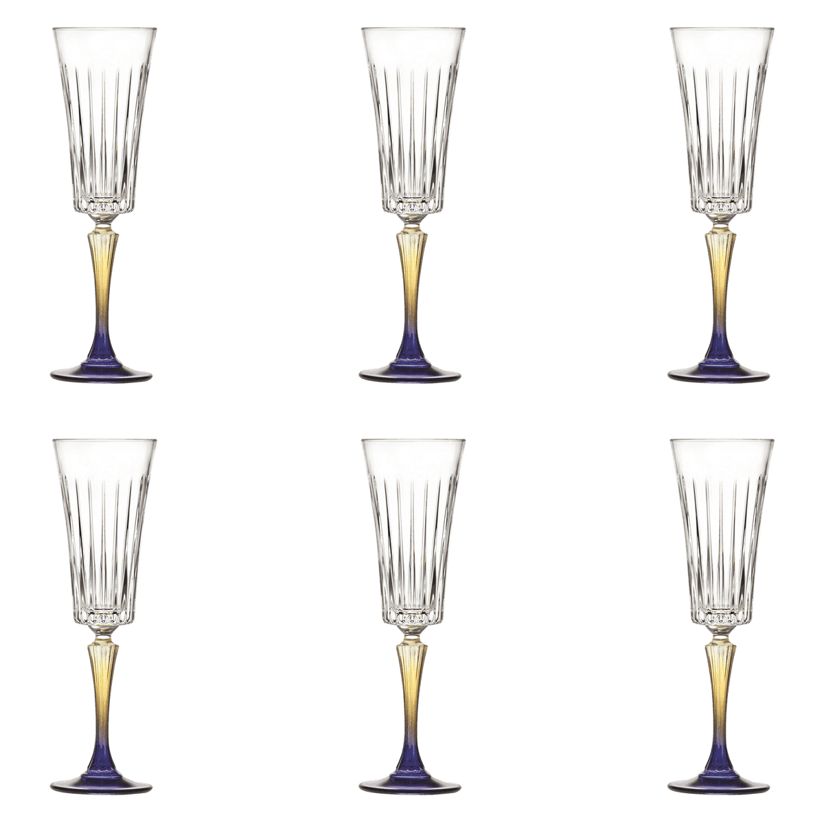RCR Gipsy Champagne Flutes 21 Cl Kleur - 6 Stuks - Glazen.nl