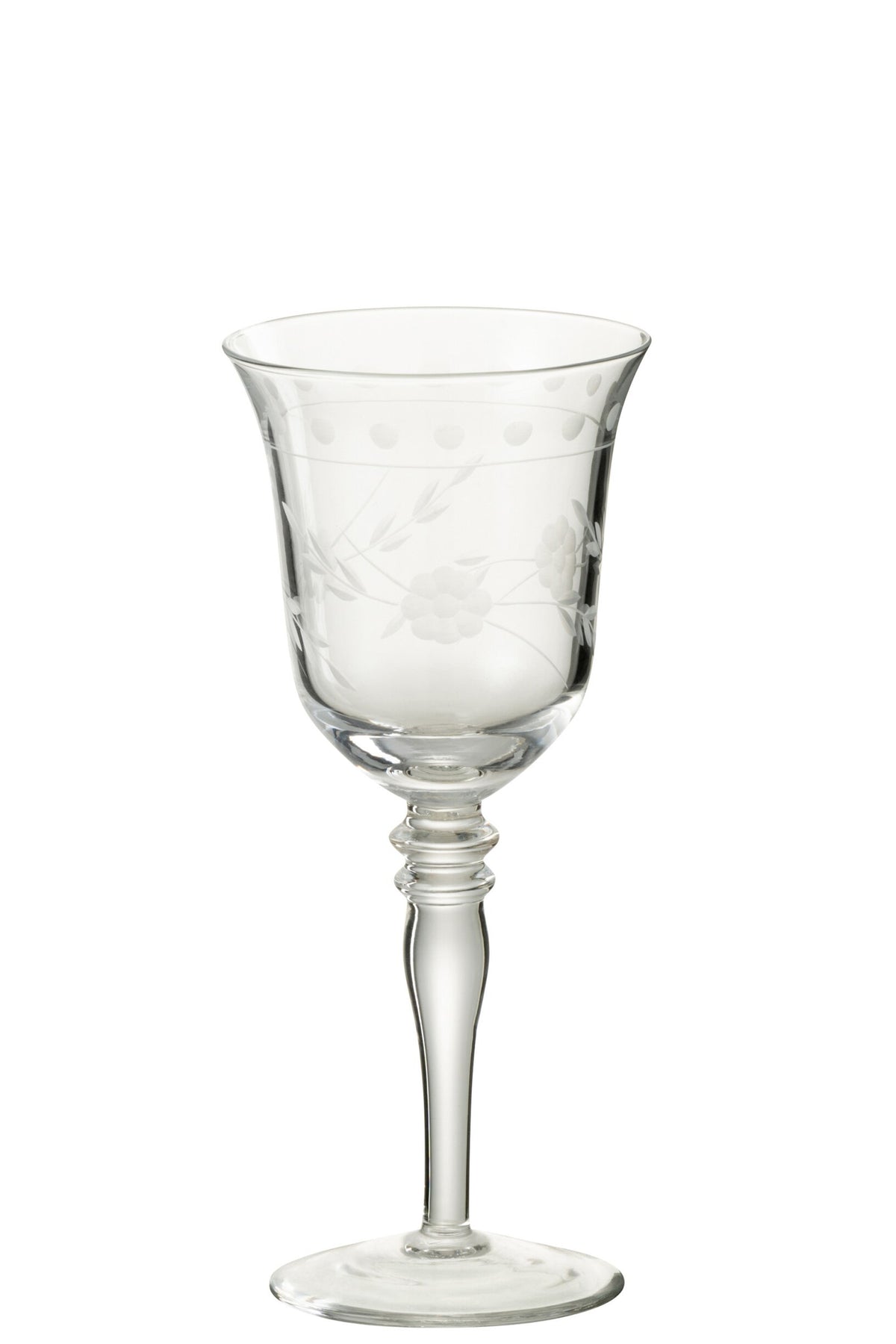 J-Line Red Wine Glass Engraved Transparent