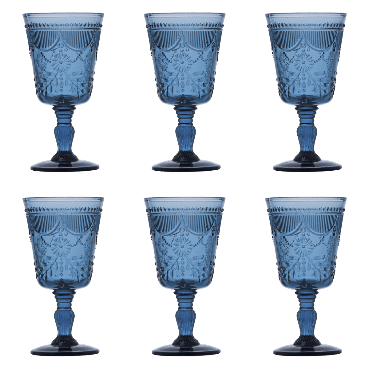 Fortessa Debutante Wijnglas 28 cl Donker Blauw - 6 Stuks - Glazen.nl