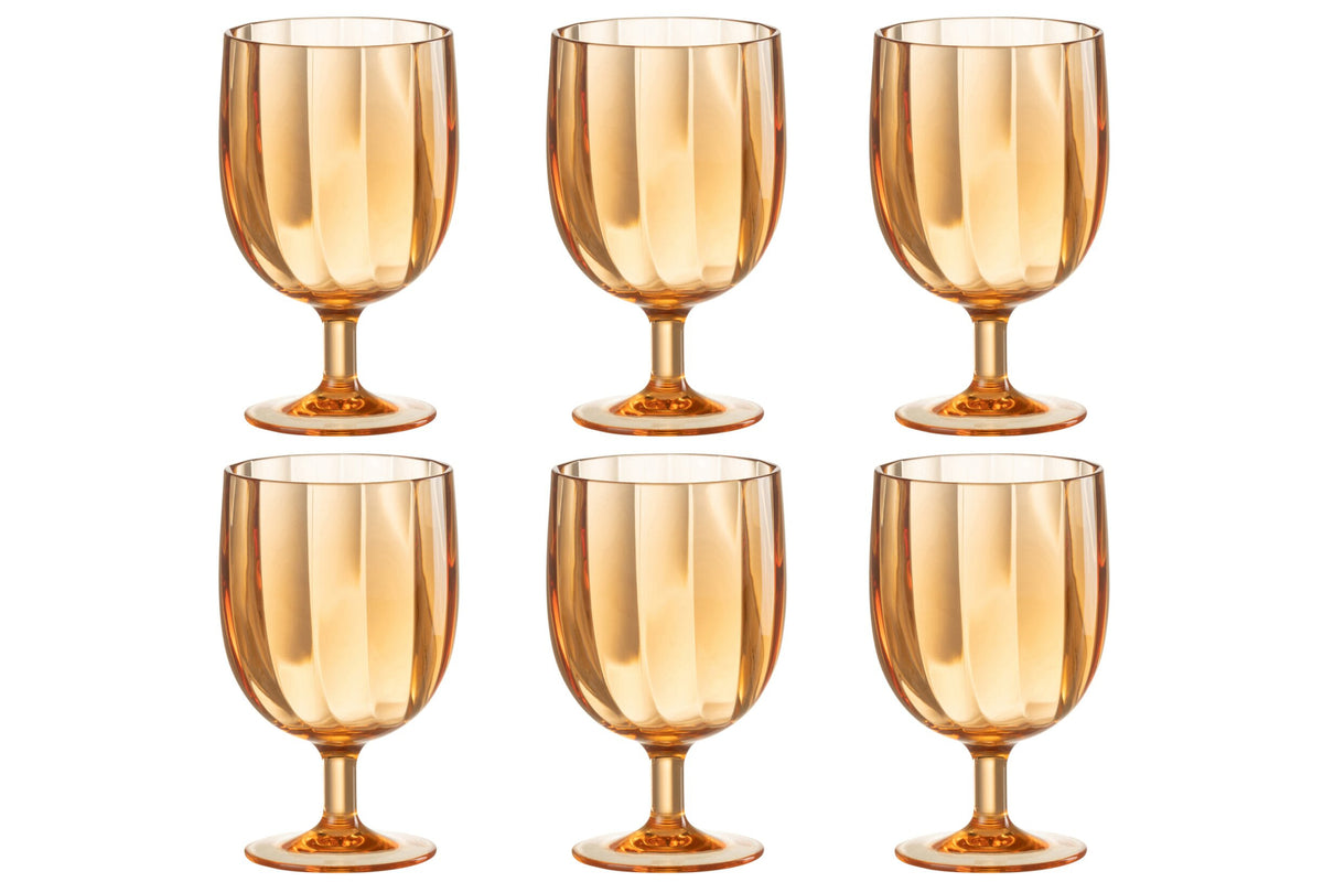 J-Line Wine Glass 31 cl Unbreakable Orange – 6 Pieces