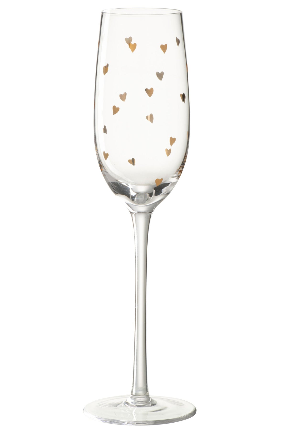 J-Line Champagne Glass 22 cl Heart Transparent/Gold