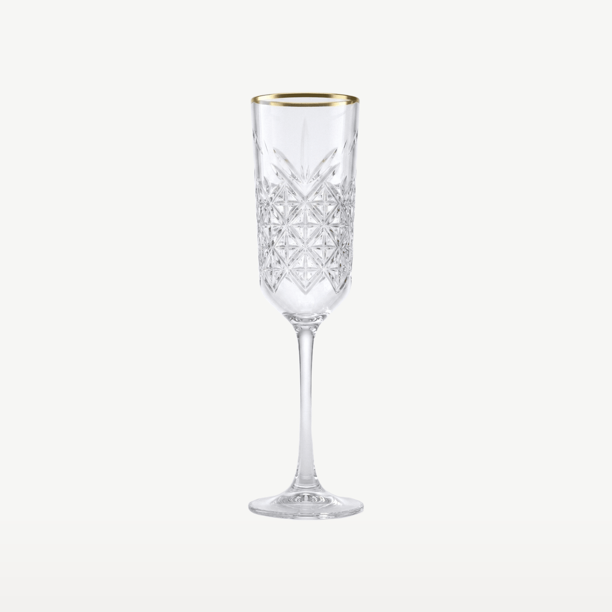 Pasabahce Timeless Champagneglas / Flute 17,5 Cl Gouden Rand - 4 Stuks - Glazen.nl