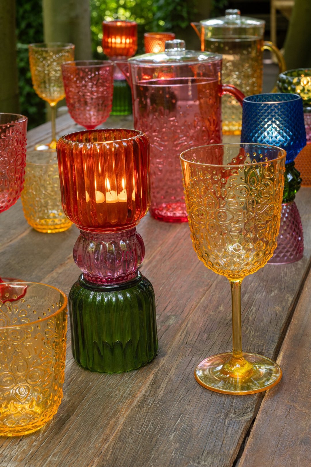 J-Line Wine Glass 41,4 Cl Plastic Yellow - 6 Pieces