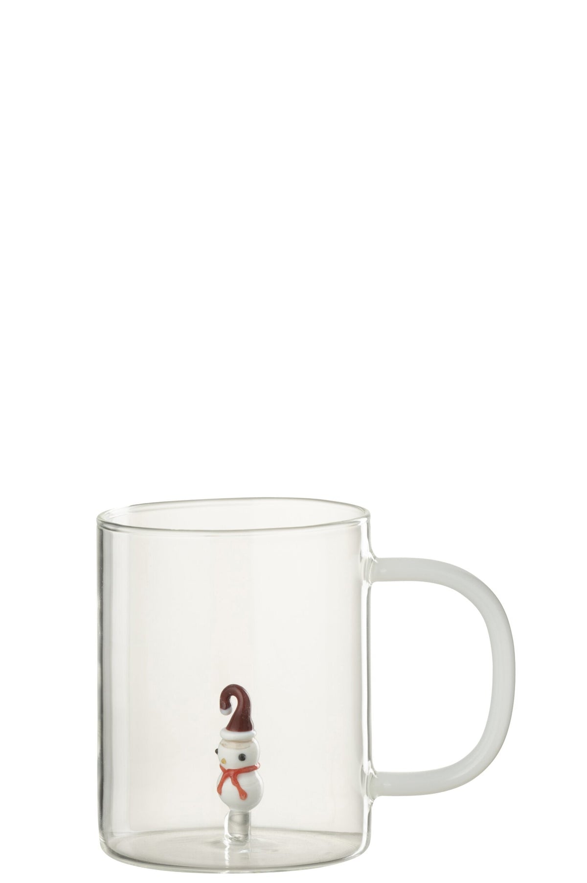 J-Line Snowman Water Glass 42 Cl Transparent/Assorted