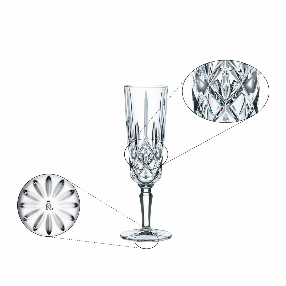 Nachtmann Noblesse Champagneglas / Flute 15,1 Cl - 12 Stuks - Glazen.nl