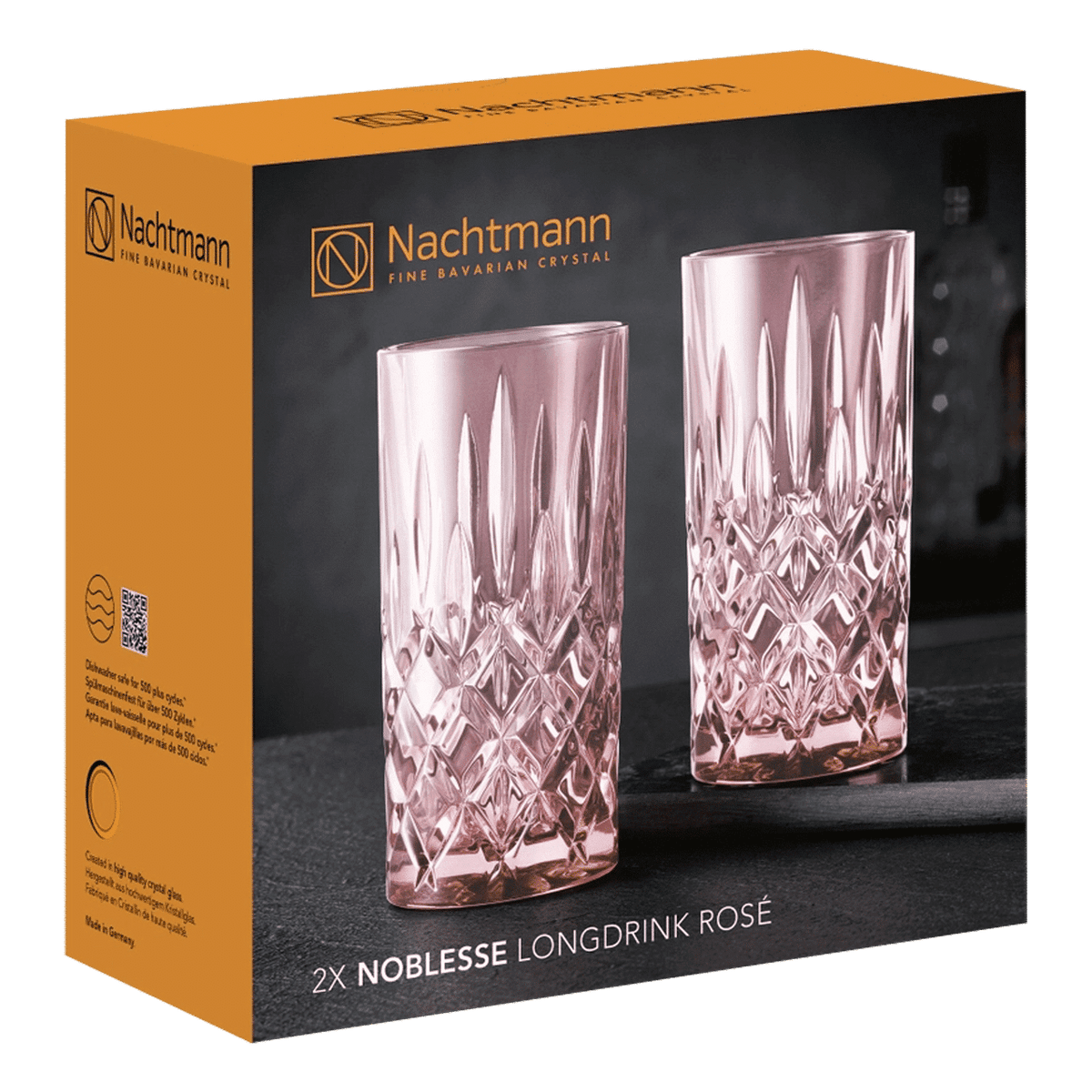 Nachtmann Noblesse Longdrinkglas 39,5 Cl Roze - 2 Stuks - Glazen.nl