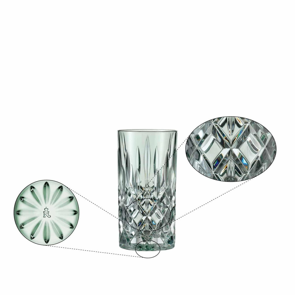 Nachtmann Noblesse Longdrinkglas 39,5 Cl Groen - 2 Stuks - Glazen.nl