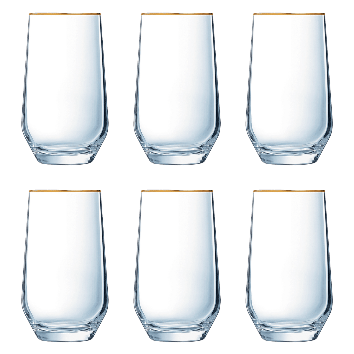 Eclat Ultime Longdrinkglas 40 Cl Gouden Rand - 4 Stuks - Glazen.nl