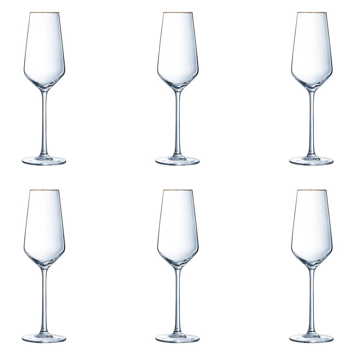 Eclat Ultime Champagneglas 21 Cl Gouden Rand - 4 Stuks - Glazen.nl