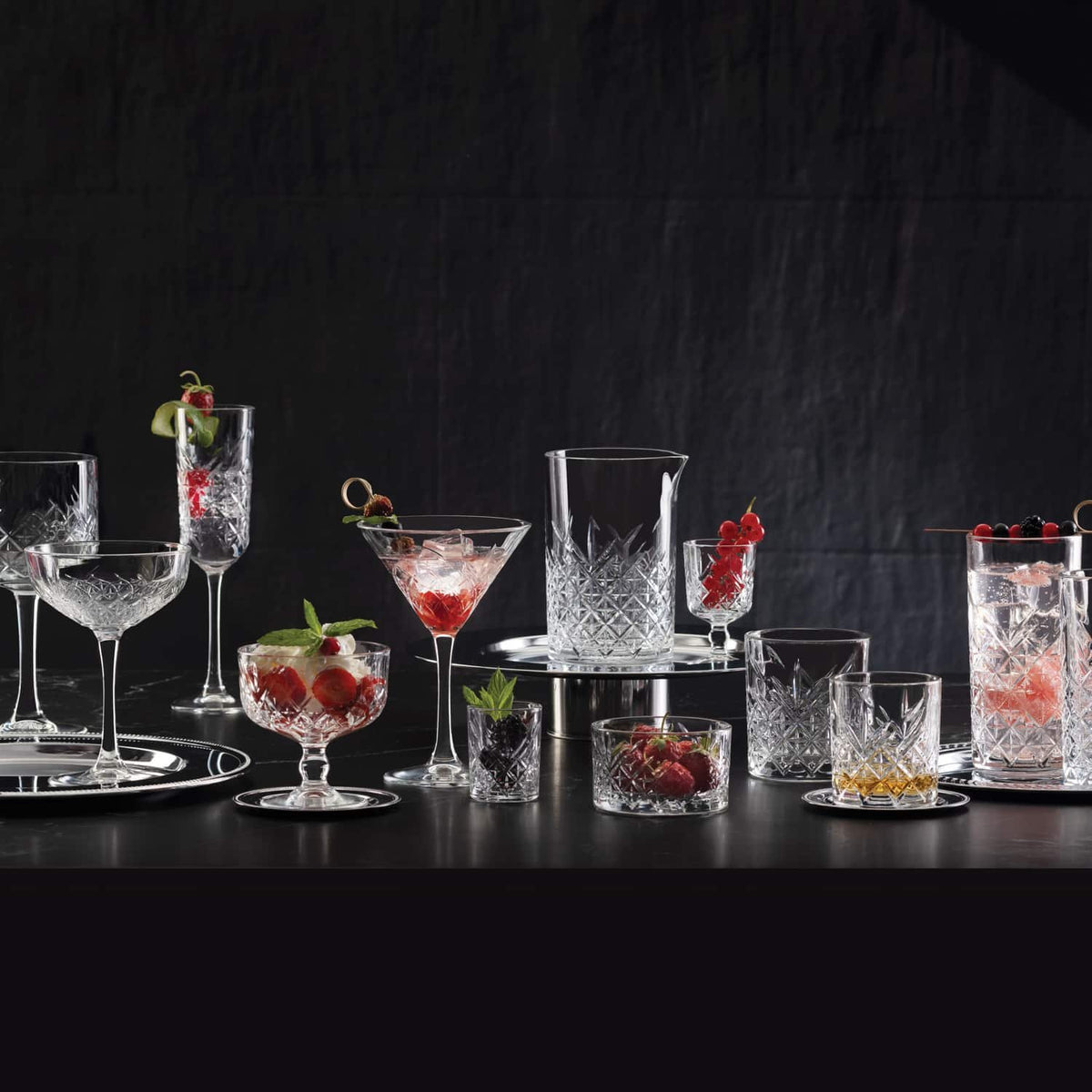 Pasabahce Timeless Tumbler 35,5 Cl Gouden Rand - 4 Stuks - Glazen.nl