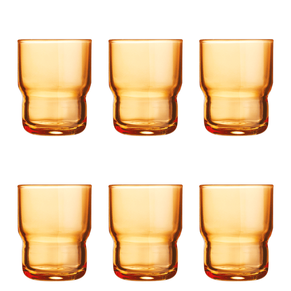 Arcoroc Log Tumbler 16 Cl Oranje - 6 Stuks - Glazen.nl