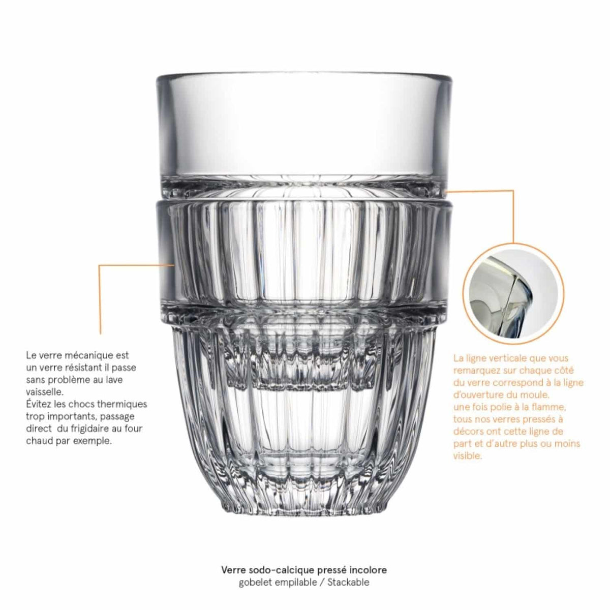 La Rochère Cédrat Tumbler 26,5 cl Stapelbaar - 6 Stuks - Glazen.nl