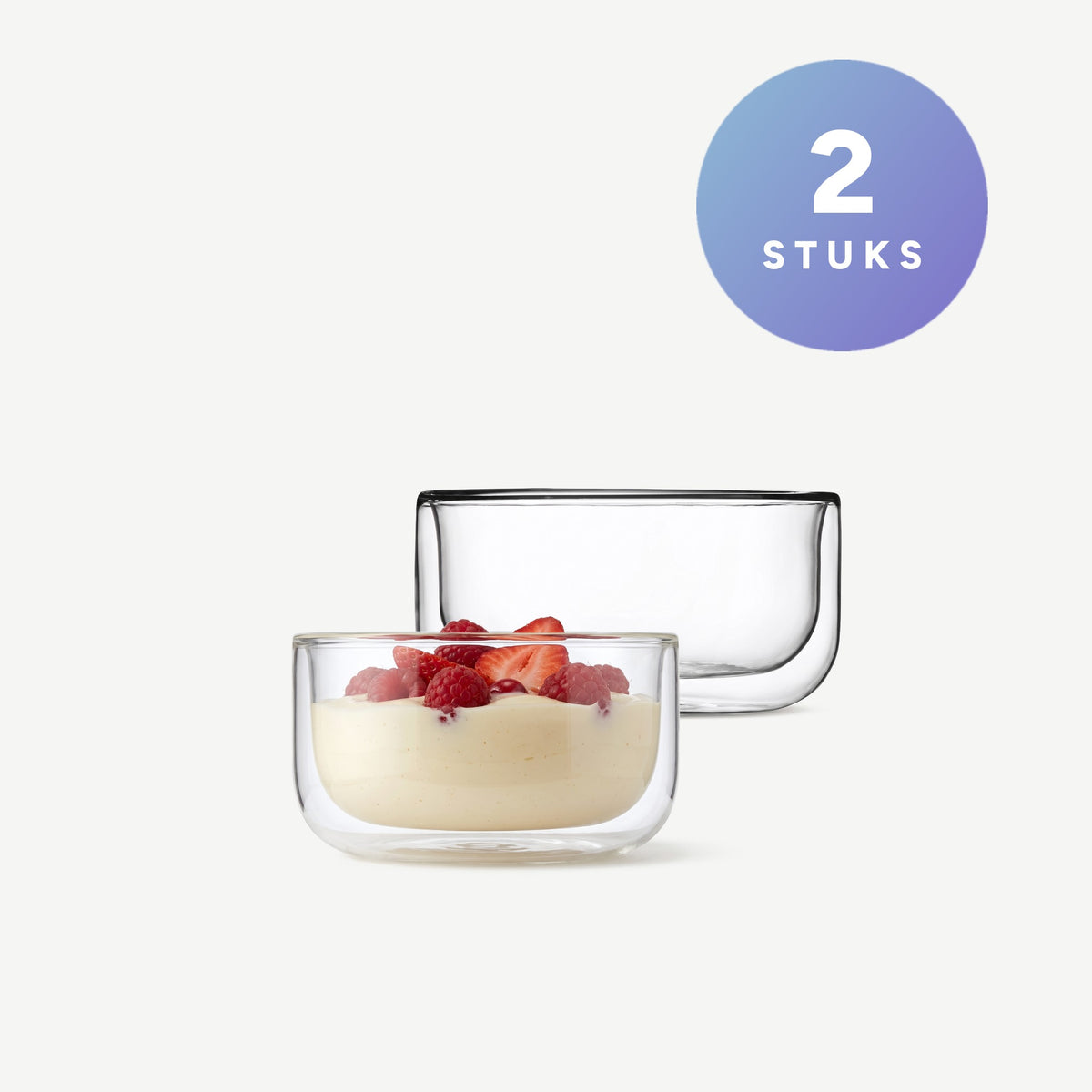 Luigi Bormioli Thermic Glass Kommetje Sublime Dessert - 2 Stuks, setbeeld met 2 stuks