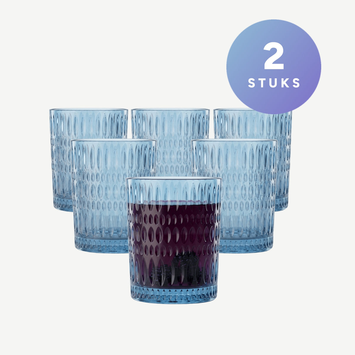 Nachtmann Ethno Tumbler 30,4 Cl Blauw, set van 2 stuks