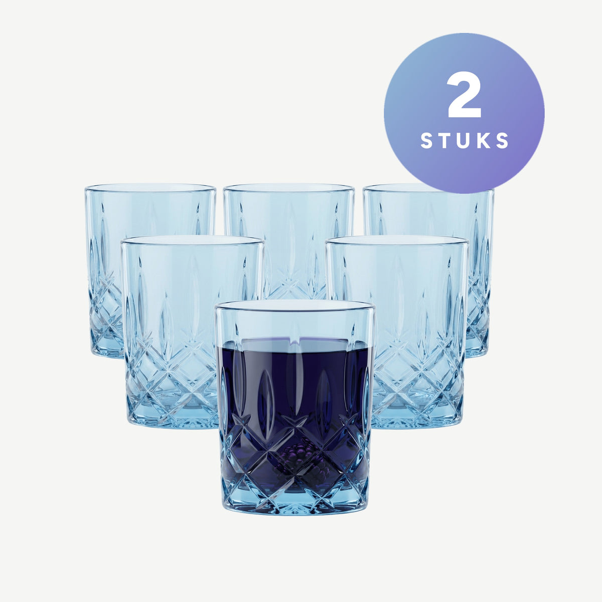Set van 2 stuks van de Nachtmann Noblesse Tumbler 29,5 Cl Blauw