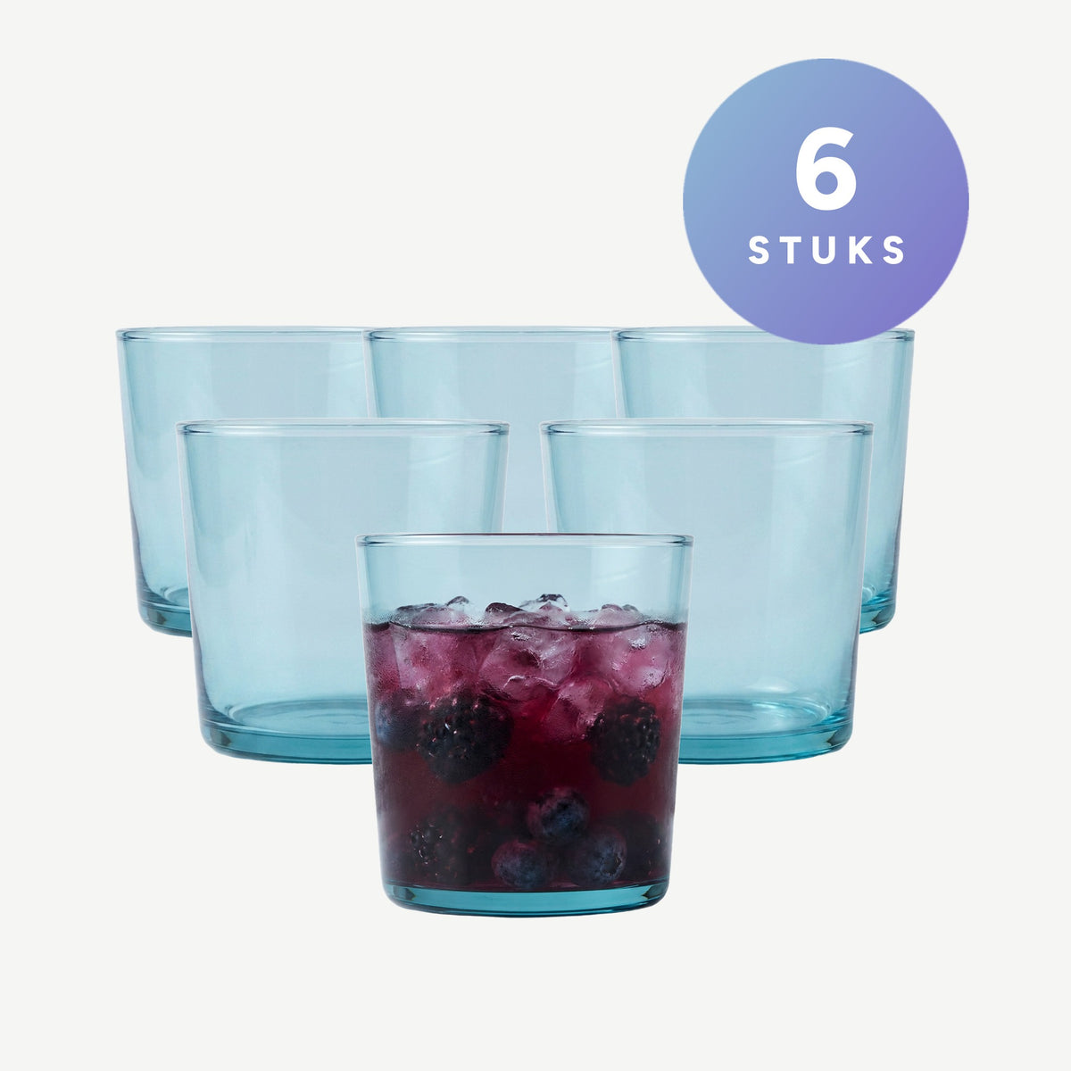 Set van 6 stuks Onis Cidra Tumbler 37 Cl Blauw