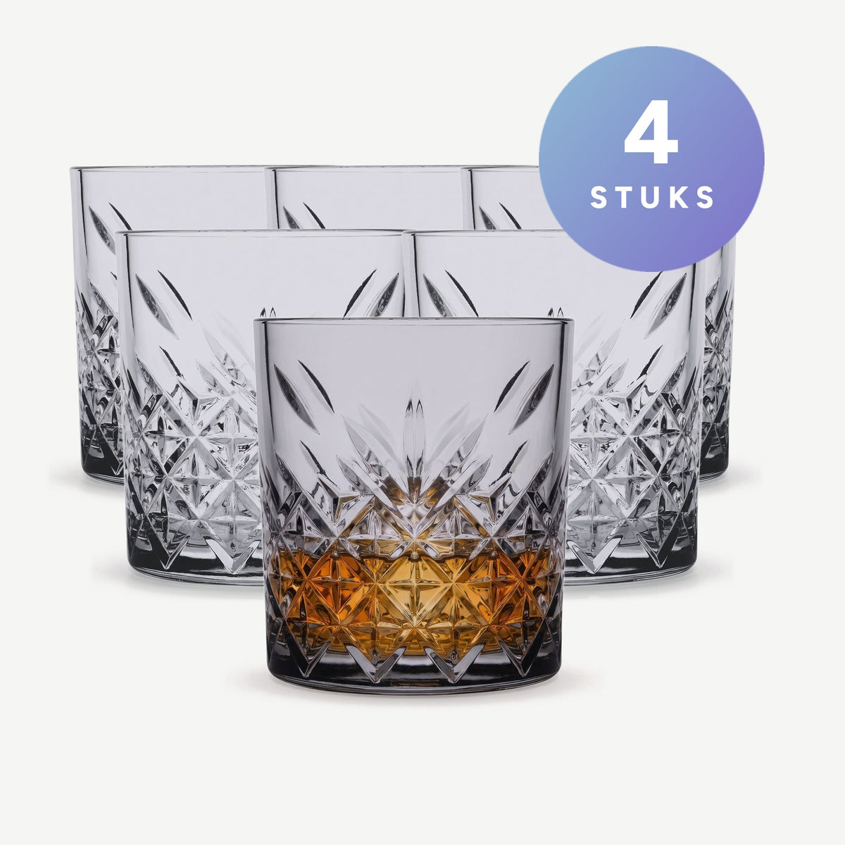 Pasabahce Timeless Tumbler 35,5 Cl Grijs, set van 4 stuks